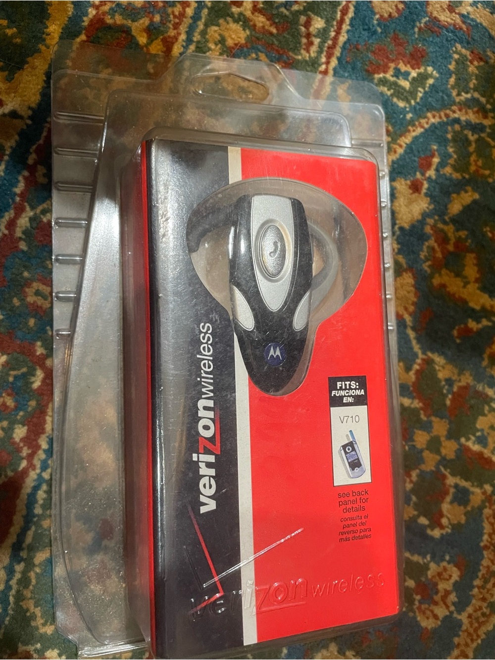 Motorola Black and Silver Bluetooth Headset in Retail Packaging